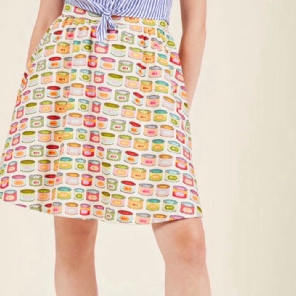 ModCloth Retrolicious Multicolor Print Midi Skirt